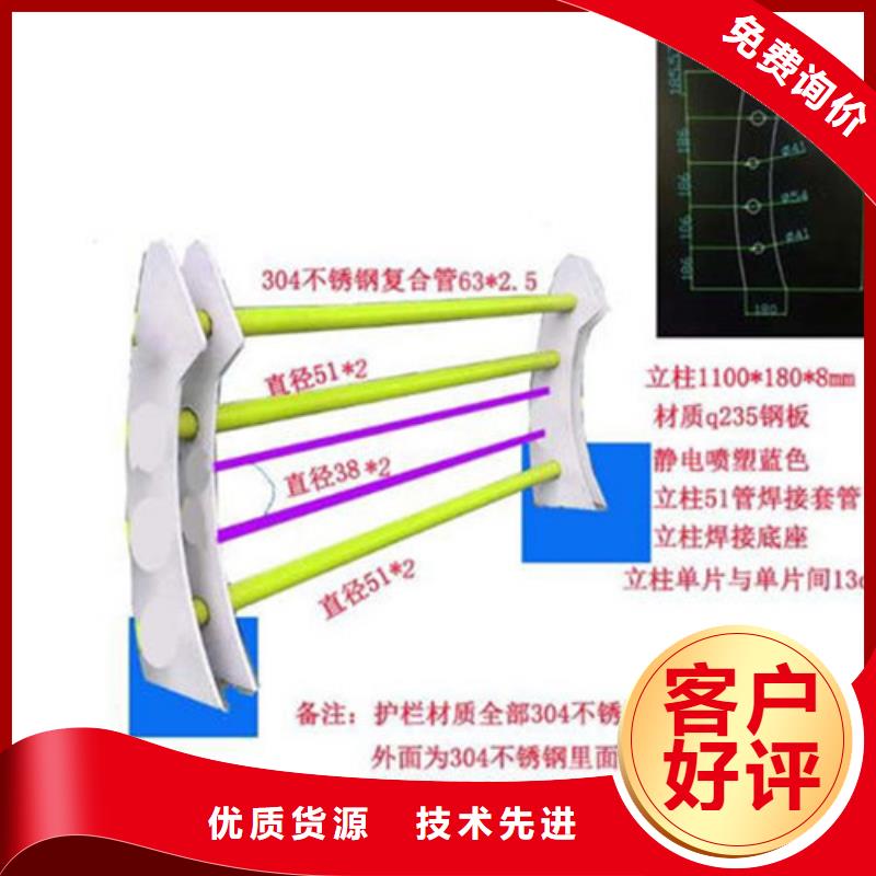 不锈钢复合管护栏景观护栏质量牢靠